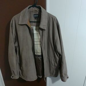 Men's gray faux seude jacket.